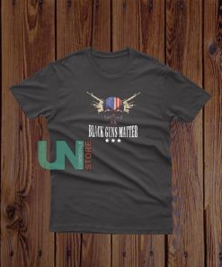 Black Guns Matter American Flag Skull T-Shirt