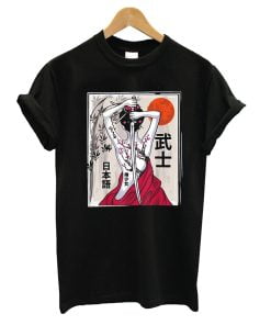 Japanese Samurai Vintage Sakura Cherry T-Shirt