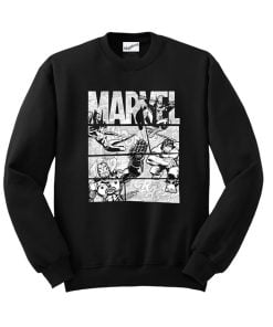 Marvel Avengers Black and White Comic Sweatshirt